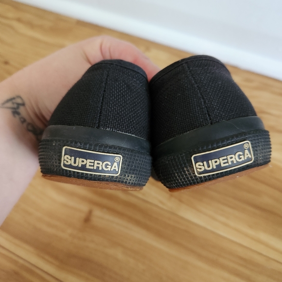 Black Canvas and Rubber Superga Shoes - Picture 11 of 11